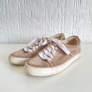 Frye Ash Tan Leather Suede Shoes Size 8.5